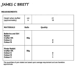 Knitting Pattern - James C Brett JB677 - Crafter DK - Rabbit